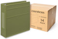Carstens 3-Inch Heavy Duty 3-Ring Binder - Side Opening, Sage, Durable Plastic, Precision No-Gap Rings, Waterproof Cover, No Pockets, Holds 400 US Letter Sheets, BPA-Free, Made in USA (1714-3R)