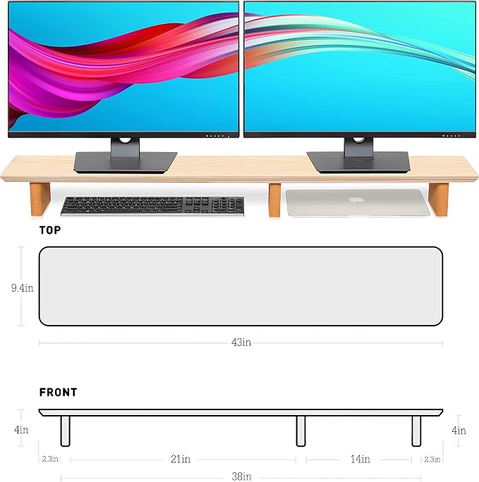 Leather Desk Pad& Monitor Stand