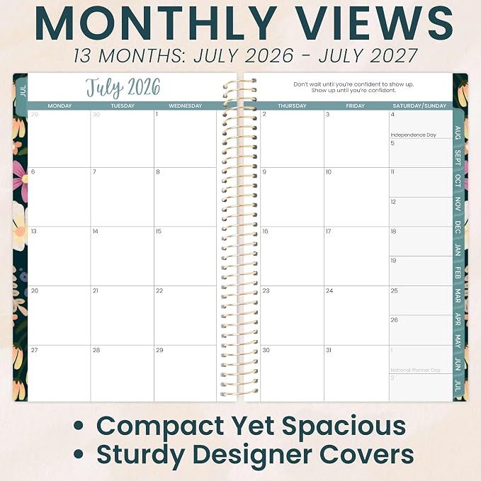 bloom daily planners 2026-2027 Academic Year Pocket Planner (July 2026 - July 2027) 13 Months - 4” x 6” MINI Weekly Monthly Agenda Organizer & Calendar Book - Blooming Wildly