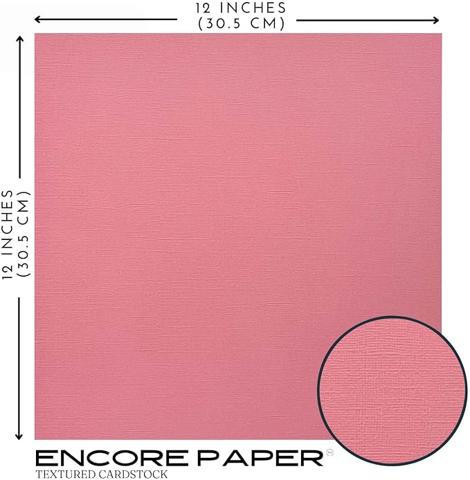 MALIBU CORAL—12x12 Textured Cardstock | 80lb Textured Pink Scrapbook Paper | Premium Cardstock for Cricut Cutting | 25 Sheets