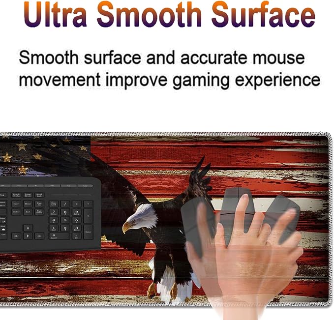 Extended Gaming Mouse Pad Desk Pad Keyboard Pad, Mouse Wrist Rest and Coaster, Anti-Slip Rubber Base Mouse Pad, Suitable