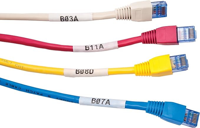 Brady Authentic (M21-1000-427) Self-Laminating Wire Wrap for Control and Electrical Panels, Datacom Cable Labeling, Black on White-For M210, M210-LAB, M211, BMP21-PLUS and BMP21-LAB Printers, 1"W 14'L