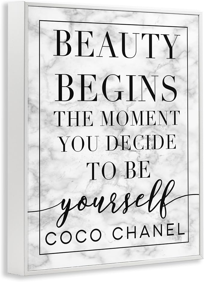 Beauty Begins Inspirational Quote, 16 x 20 Inch Framed Giclée Print | Stupell Industries · By Lil' Rue · Ready to hang · Giftable accent for home refresh · Made in USA