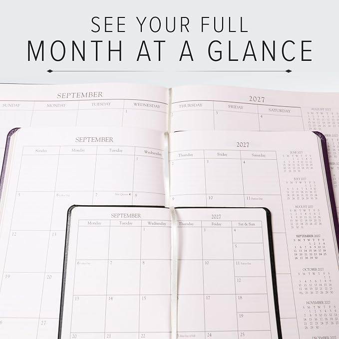 Gallery Leather Pocket Monthly Planner 2026-2027 Acadia Tan