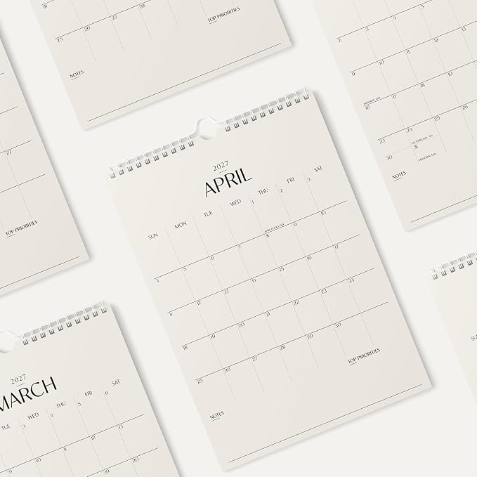 Karto Wall Calendar 2026-2027 11x17 in - Beige 2.0