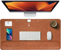 Magnetic Desk Mat System with Wrist Support 80×40cm, Premium Leather Desk Pad with Magnetic Accessories, Waterproof Non-Slip Desk Organizer for Office & Gaming