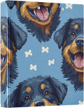 3 Ring Binder Rottweiler Bone Dog 1.5 inch Binders Three Ring Binders with Clipboard Fit 8.5'' x 11'' Paper 3 Interior PVC Clear Pockets for Office Supplies