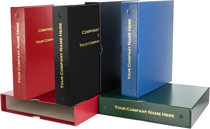 Not for Profit Corporate Kit (Blue) - Binder, Slipcase, Membership Certificates, & Customizable Index Tabs