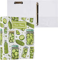 Custom Cucumbers and Pickles Personalized 3 Round Ring Binders | 1.5 Inch Binder with Clipboard, PVC Pockets, Work Organizer, Holds 200 Sheets for School Office 1 Pack