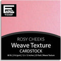 Rosy Cheeks—12x12 Textured Cardstock | 80lb Textured Pink Scrapbook Paper | Premium Cardstock for Cricut Cutting | 25 Sheets