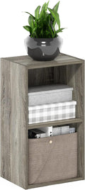 Furinno PASIR Book Shelf, 2-Tier Modern Bookshelf, Open Shelves Bookcase 9 x 12 x 21, Easy Assembly, for Living Room, Bedroom, Home Office, French Oak