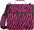 Hot Pink Zebra Print 3 Ring Binder Bag 1.5 inch Binder Organizer with Zipper Shoulder Strap 500 Sheet Documents Storage for School Office