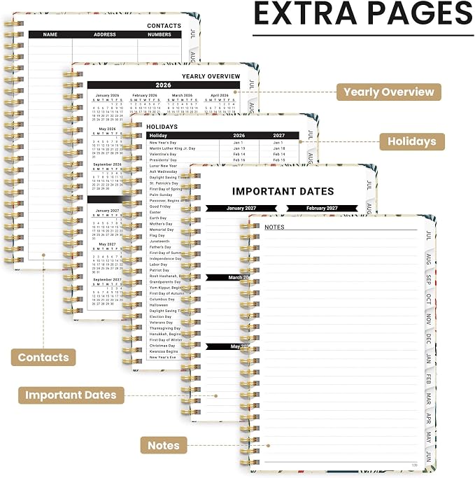 ZOTIA Planner 2026-2027 Weekly & Monthly Calendar Planner Jul 2026-Jun 2027