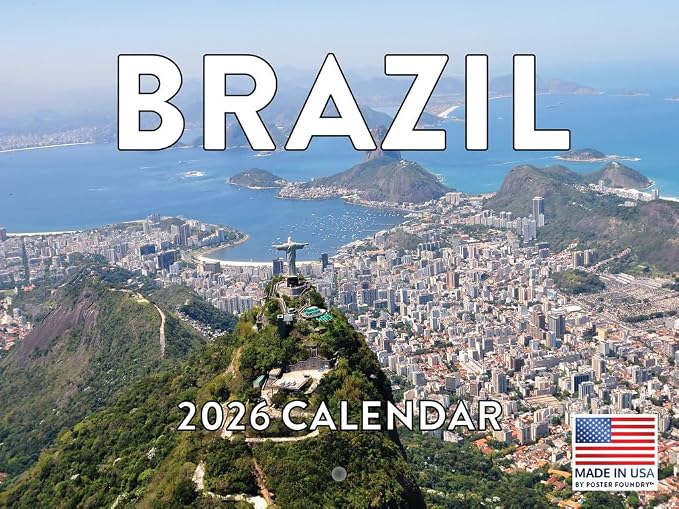 Brazil Calendar 2026 Monthly Wall Calender 12 Month|American Made In The USA