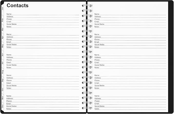 Staples 2027 Daily Appointment Book, 8x11 Inch, Black, ST21487-27