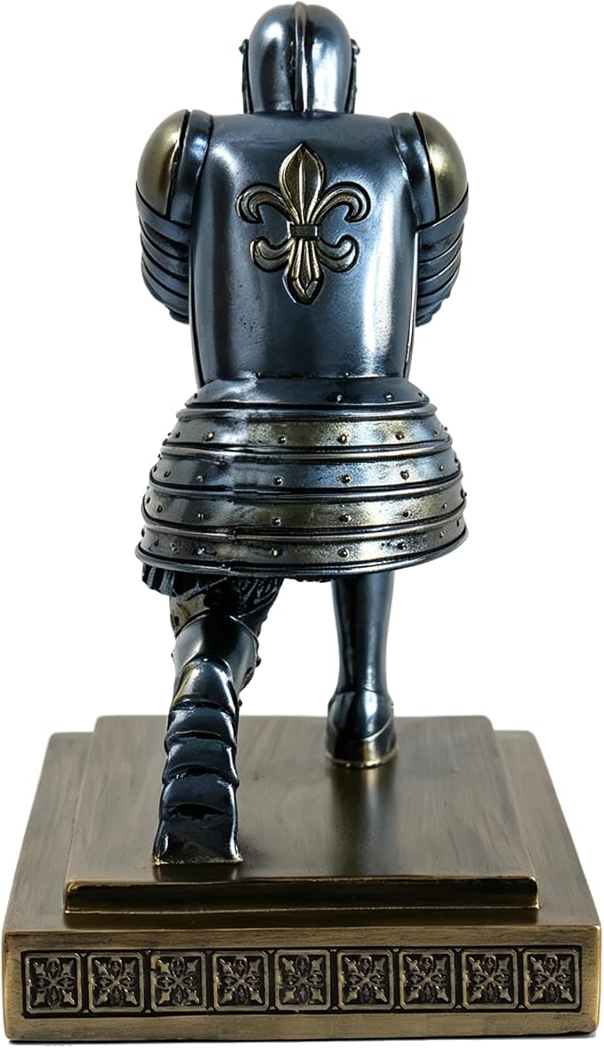 Soldier Executive Knight Pen Holder Personalized Desk Organizers Blue | Desk Accessory Pen Stand for A Gift - Decorative Resin Pencil Holders Desk Organizer For Men