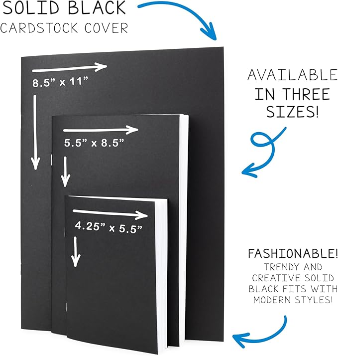 Hygloss Blank Books - Bulk 10 Pack – 4.25" x 5.5" A6 Kraft Paperback Blank Books for Kids to Write Stories, Doodle, Arts & Crafts – Plain Drawing Sketchbook, Unlined Journal, Notebook Without Lines