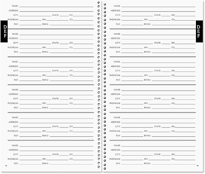 Pale Peony Address Book - 94 Pages; 5" x 8-1/2", Spiral Bound Address Book