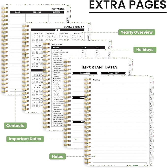 ZOTIA Planner 2026-2027 Weekly & Monthly Calendar Planner Jul 2026-Jun 2027