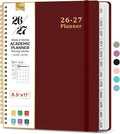 Taja Planner 2026-2027, 8.5" x 11" Calendar Planner, Jul 2026-Jun 2027 | Letter Hardcover Weekly & Monthly Academic Year Planner, Large Planning Agenda With Tabs, School & Office Supplies, Burgundy