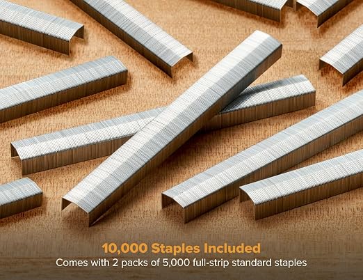 Bostitch Office B8 PowerCrown 0.25 Inch Staples, Pack of 10,000 Staples (STCRP21151/4-2), Silver