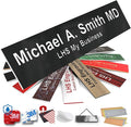 Engraved Custom Door Plate Black Plastic Office Door Sign with White Letters - Made in USA 2x4 B2