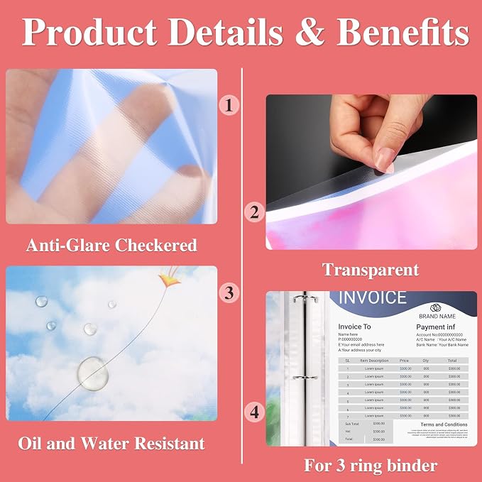 900 Pack Sheet Protectors 8.5 x 11 Clear Page Protectors for 3 Ring Binder | Plastic Sleeves for Papers, Top Loading Paper Protector Perfect for Documents & Photos, Office Supplies