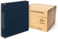 Carstens 1.5-Inch Heavy Duty 3-Ring Binder - Side Opening, Navy Blue, Durable Plastic, No-Gap Rings, Waterproof Cover, No Pockets, Holds 250 Letter Sheets, BPA-Free, Made in USA (2024-3R), Case of 20