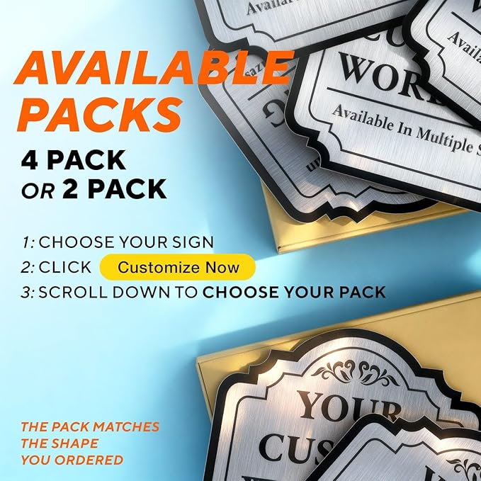Custom Decorative Outdoor Signs, Personalized Aluminum, Customized Driveway, Waterproof Made in USA, Metallic Silver 42x28 In