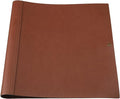 Teling 1 Pcs Leather 3 Ring Binder Holds 8.5 x 11 Inch Paper Binder Organizer Vintage Faux Leather Portfolio Folder Planner for Office Home Document Photo Diary Supplies (Chocolate)