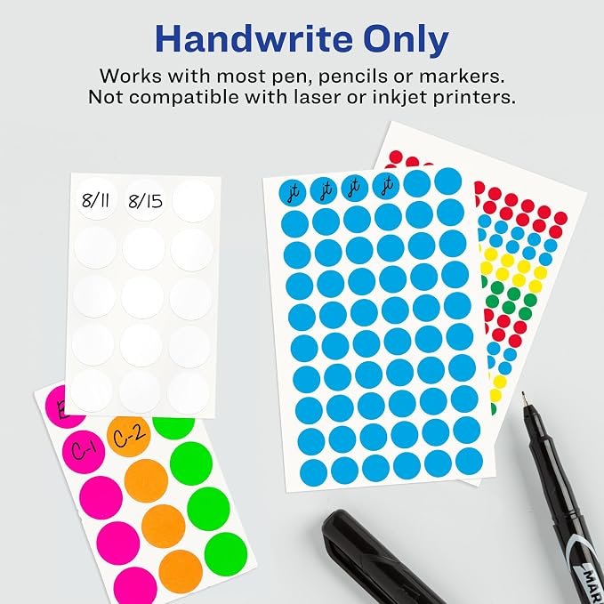 Avery Multi-Use Removable Labels, 1" x 2.75", White, Non-Printable, 128 Blank Labels Per Pack, 4,608 Total (36 Packs of 6113)