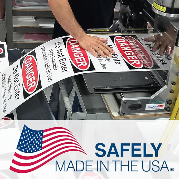 Custom OSHA Style Danger Sign 10" x 14" Plastic Sign, Customizable "Your Text Here", by AccuformNMC Made in USA