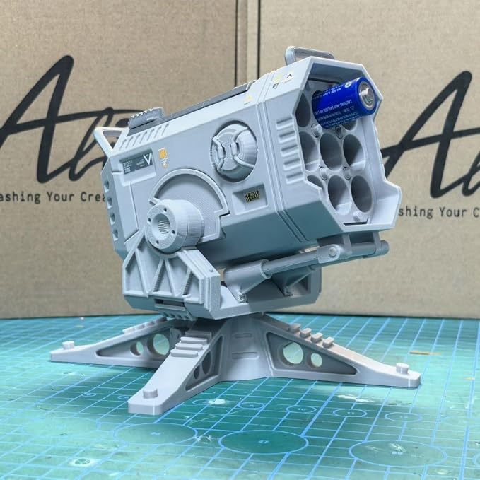 3D Printed Missile Launcher Battery Storage Box/Pen Holder 3.0 Version - Military Model Desktop Decor, PETG Material, Mechanical Linkage Design
