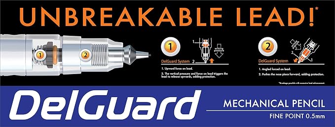 Zebra Delguard #2 Mechanical Pencil Lead Refill, 0.5 Mm, Hb, Black, 12/tube (Pack of 2)