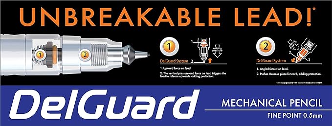 Zebra Pen DelGuard Mechanical Pencil Refill, 0.5mm, Fine Point, 1-Pack