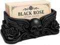 Gothic Skull Business Card Holder – Premium Desk Organizer for Tattoo Artists, Dark Decor Card Stand, Office Desk Display, Unique Gift for Tattoo Artist, Studio Reception Decor