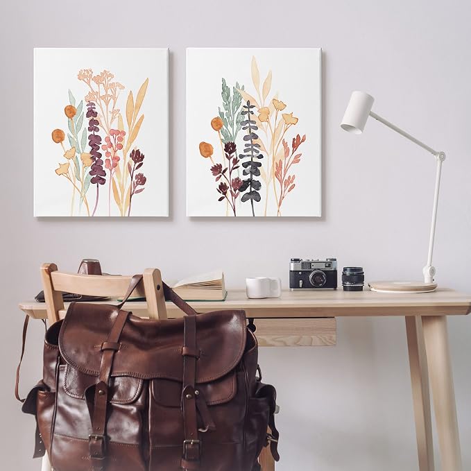Woodland Botanical Herb Sprigs, 24 x 30 Inch Canvas Wall Art Set | Stupell Industries · By Annie Warren · Ready to hang · Charming cottage style for any room · Made in USA
