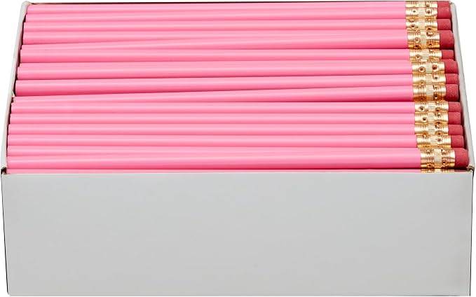 Pencil Guy Blank Round Pencils Pink 1000 to a box : Not Sharpened