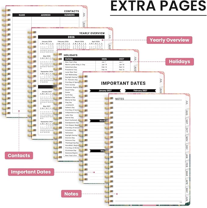 ZOTIA Planner 2026-2027 Weekly & Monthly Calendar Planner Jul 2026-Jun 2027