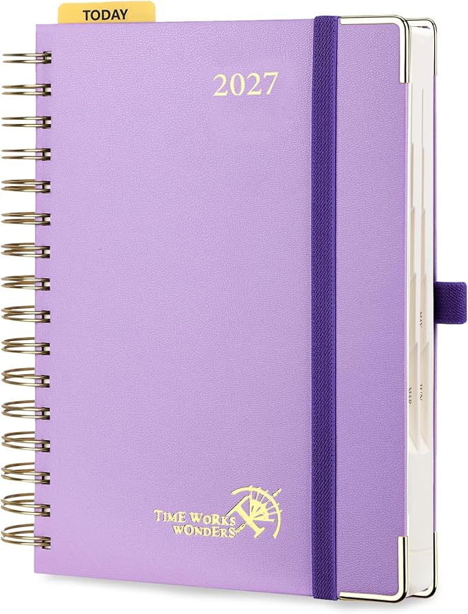 POPRUN 2027 Daily Planner One Page Per Day, 5.75" x 8.5" Calendar Book