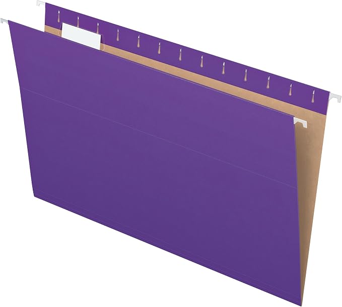 Pendaflex Recycled Hanging Folders, Legal Size, Violet, 1/5 Cut, 25/BX (81631)