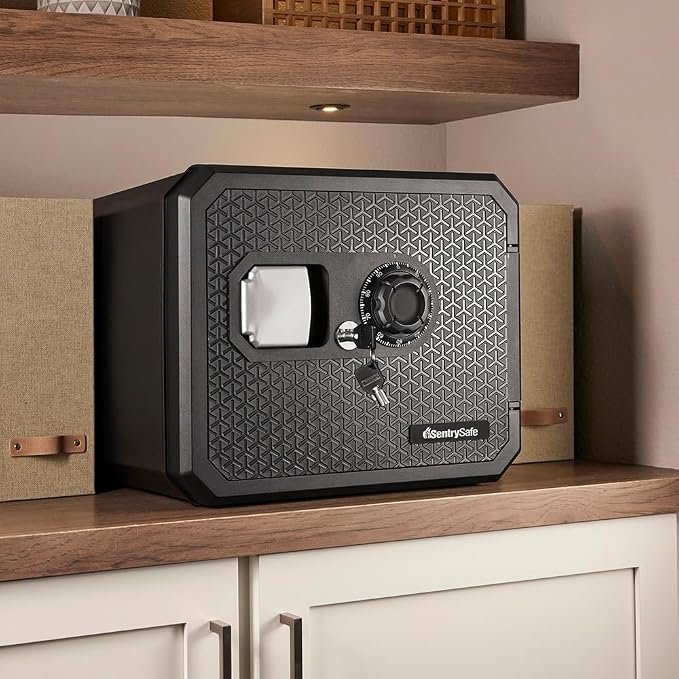 SentrySafe Large 0.81 Cubic Feet Fireproof Safe with Dial Combination Lock for Home or Office Protects Money, Documents, or Other Valuables, FPW082K