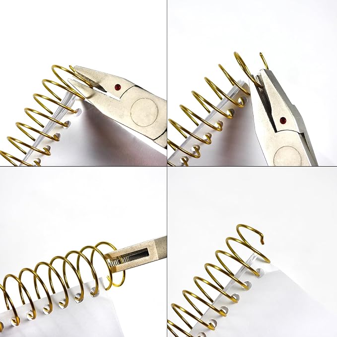 RAYSON 11.1mm Spiral Wire Coil Binding, 3:1 Pitch, 7/16" Metal Coils Spiral Binding 80 Sheets Capacity, Multicolor & Pack of 100