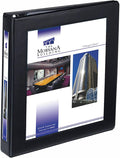 Avery® Heavy-Duty View 3 Ring Binder, 1" EZD® Rings, 1 Black Binder | For Heavy School, Home and Office Use, Vinyl Cover, One Touch EZD Locking Rings, Title Page Framing Border, Mounting Sheets