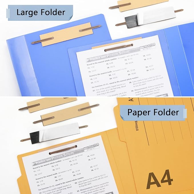 Self-Adhesive Prong Paper Fasteners- IMLIKE 2" Capacity,Strong Adhesion,Metal Fasteners，2.75" Base for Paper Folder or Files,100 pcs/Box (Pack of 2)
