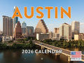 Austin Calendar 2026 Wall 12 Month Monthly TX Scenic Souvenirs Austinite Texan Themed Gifts | American Made In The USA