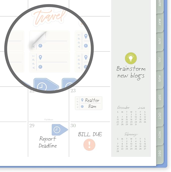 Mead Cambridge 2027 Planner, Weekly & Monthly, 8.5" x 11", Leah Bisch, Floral Rain (LB56-905-27)