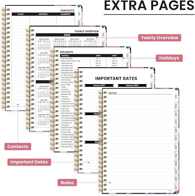 ZOTIA Planner 2026-2027, Jul 2026-Jun 2027 Weekly & Monthly Calendar