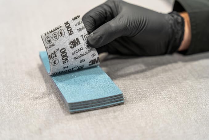 3M Trizact Hookit Foam Sheets, 30289, 2-3/4 in x 5 1/2 in, 5000+ Grade | 15 Sheets, Paint Finishing, Automotive Sanding, Sand Scratches; Blend Panels