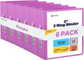 Enday 2 inch 3 Ring Binder (6 Pack - Purple) Binder 2 inch with Clear View Cover and 2 Inside Pocket - for Letter Size 8.5 x 11'' Paper, Ideal for School Supplies, Office, and Home